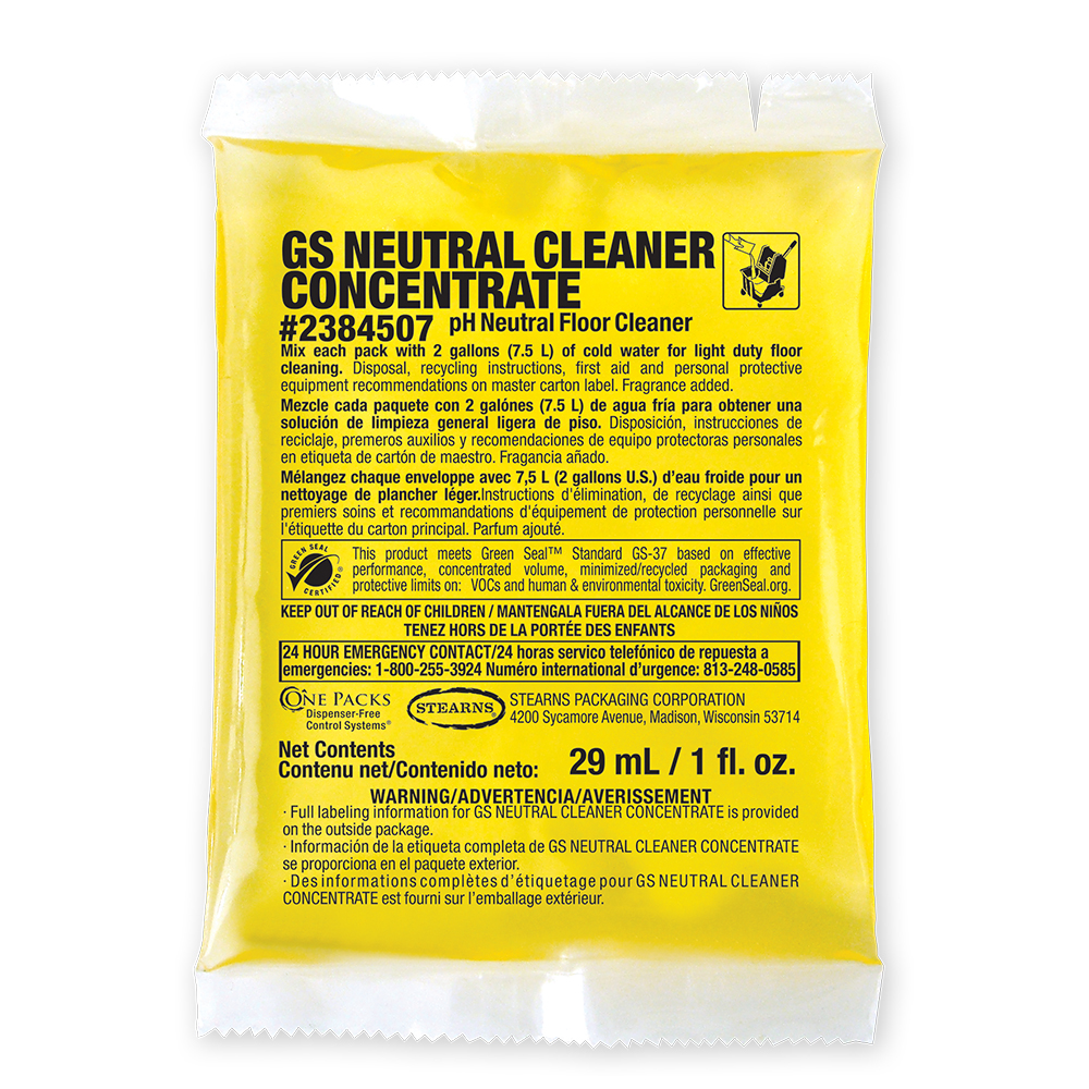 One Packs® GS Neutral Cleaner Concentrate