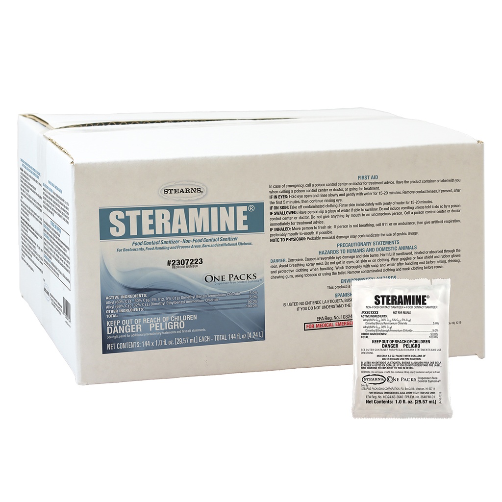 One Packs® Steramine® Sanitizer