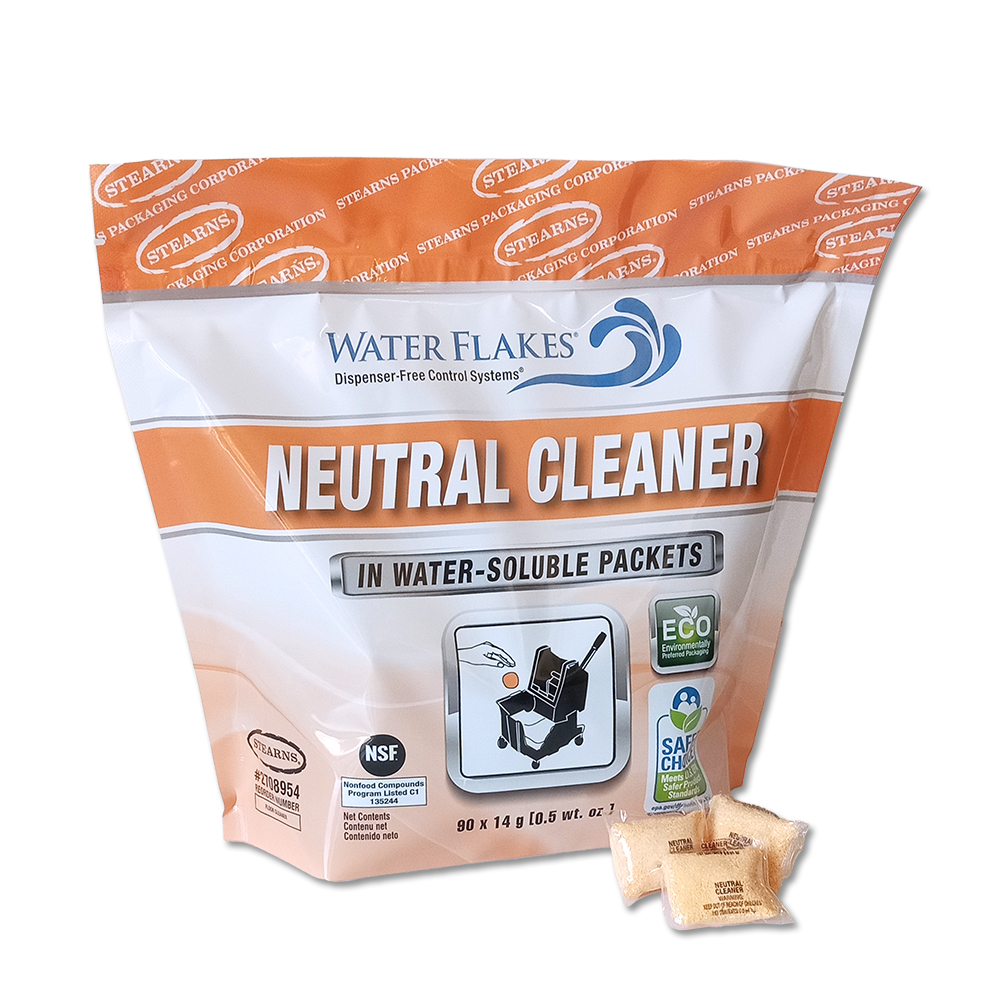 Water Flakes® Neutral Cleaner in water soluble packets