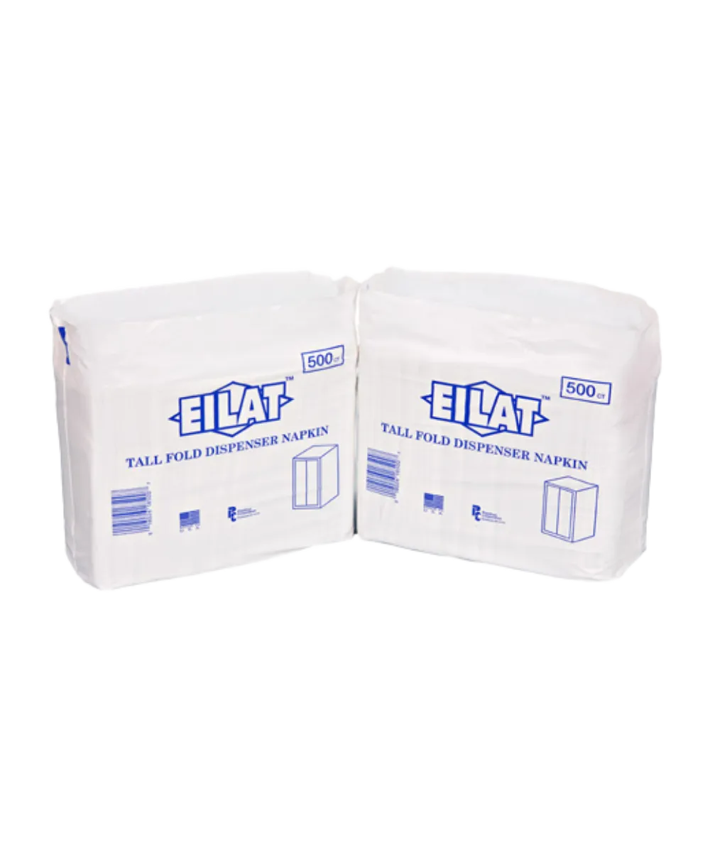 DISPENSER NAPKINS TALL FOLD WHITE 6"x13" - 10000/CASE
