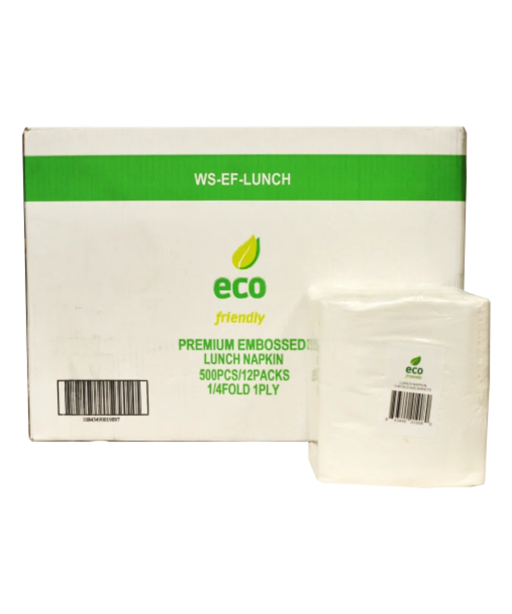 NAPKIN LUNCH 1/4 FOLD WHITE - 6000/CASE