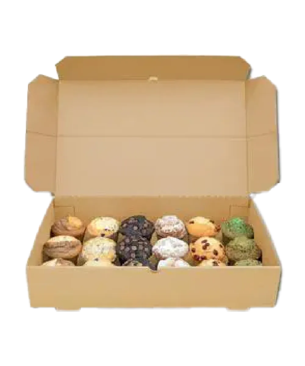 BOX JUMBO 21”X13 ¼”X4” PAPER BOARD KRAFT FITS FULL ALUM DEEP TRAY RECYCLABLE - 25/BUNDLE