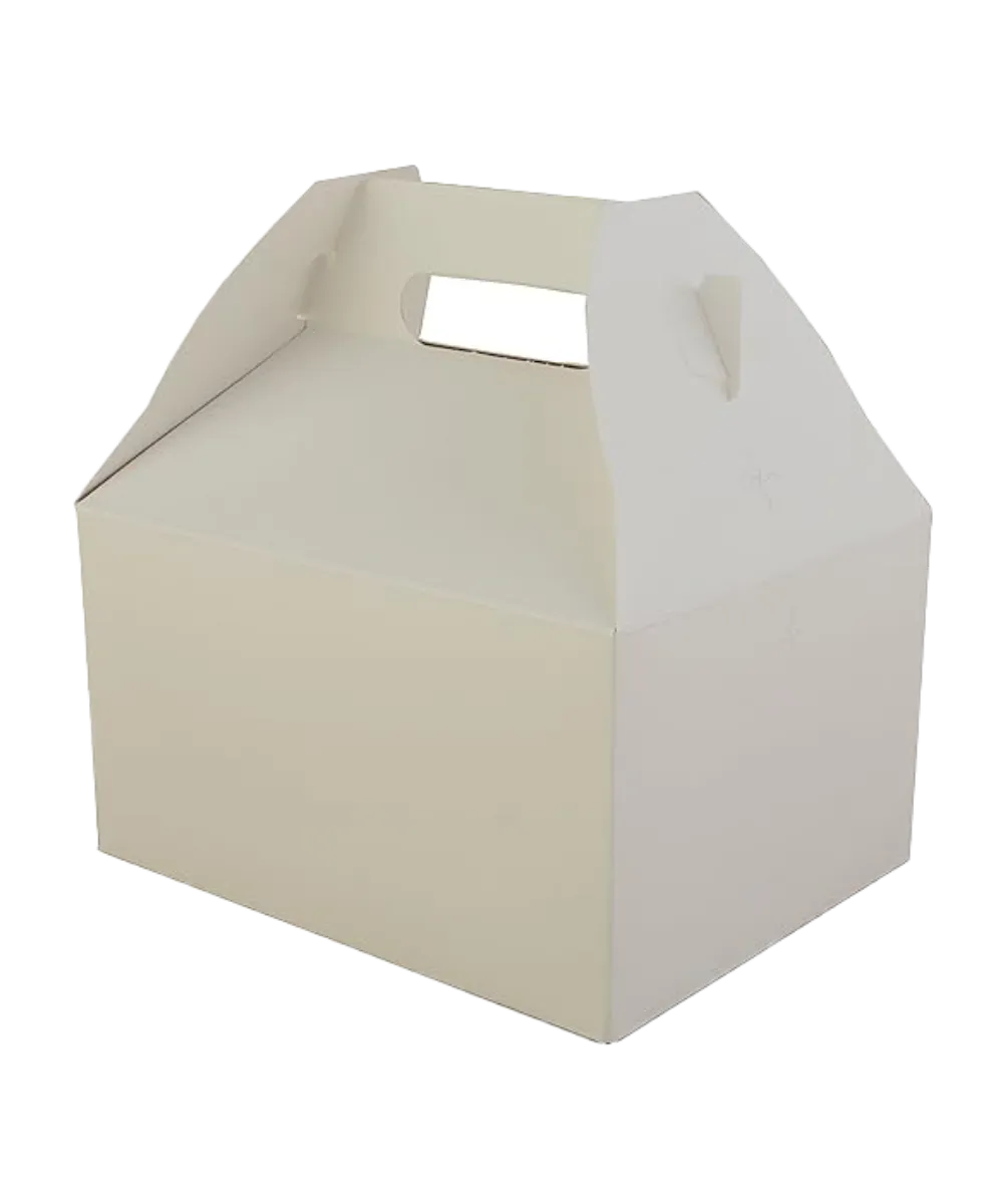 LUNCH BARN BOX 9"X5"X7" PAPER BOARD WHITE AUTO-BOTTOM NO ASSEMBLY REQUIRED TAKE-OUT RECYLABLE - 150/CASE