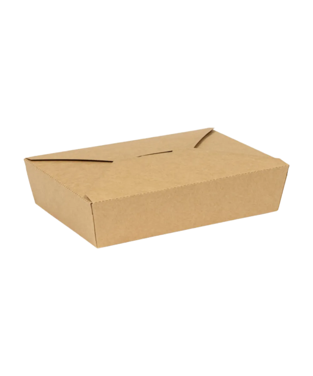 BOX #2 PAPER BOARD 36oz KRAFT 7.8"X5.5"X1.9" FLAP LID INNOBOX EDGE RECTANGULAR RECYCLABLE - 140/CASE