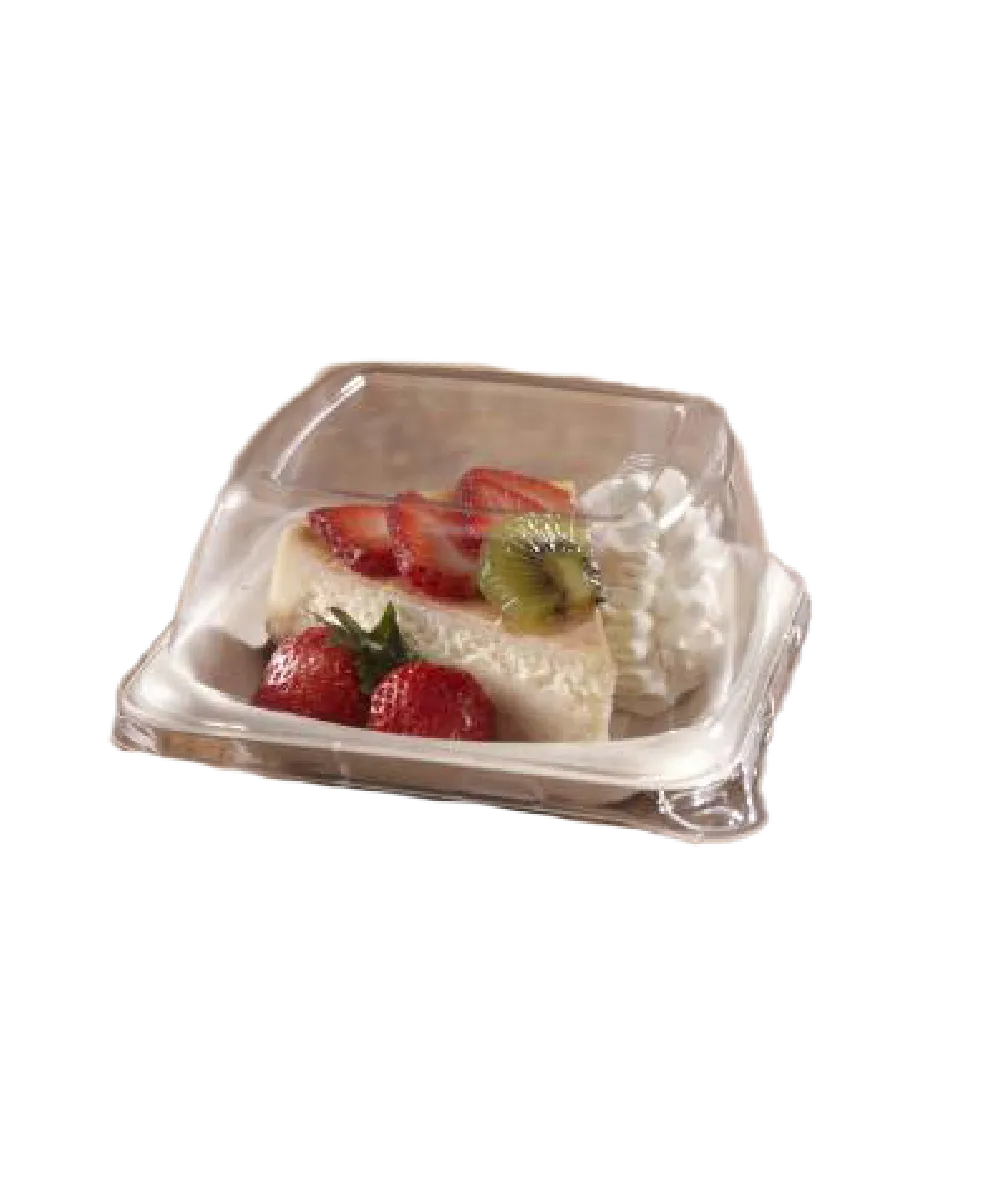 TRAY LID 5x5 FOR BLACK & PULP SMALL SANDWICH CONTAINER PLASTIC CLEAR SQUARE - 300/CASE