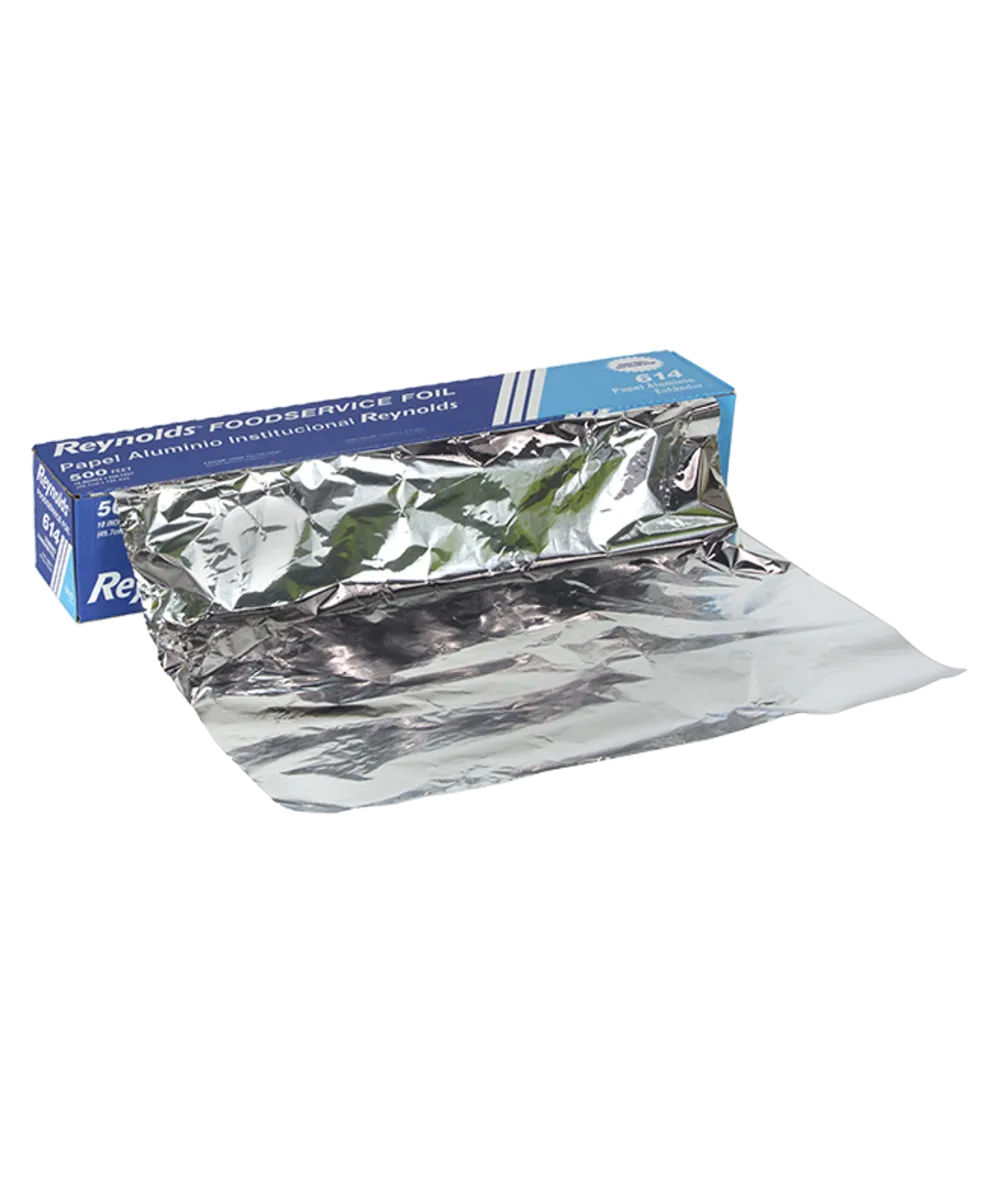 FOOD FOIL / WRAP 18"x500' STD ALUMINUM ROLL RECYCLABLE - 1/ROLL