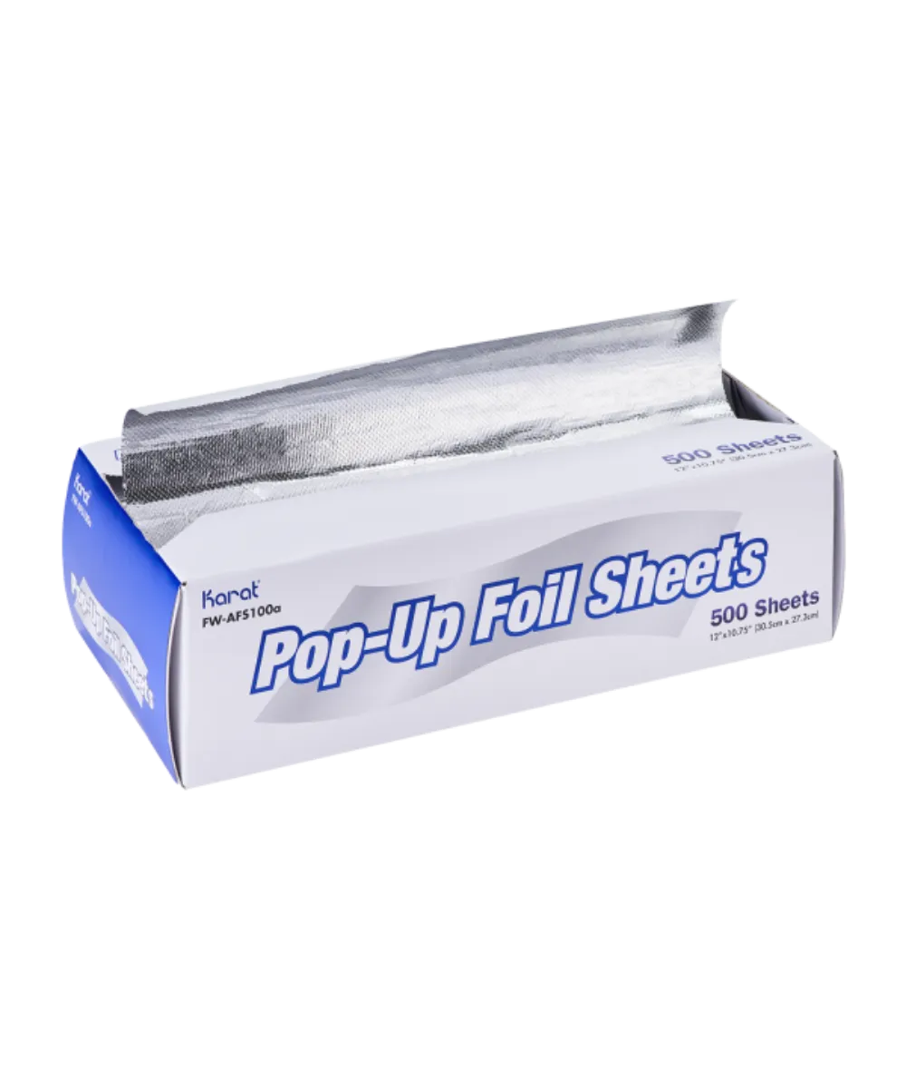 FOIL / WRAP 10.75"x12" ALUMINUM POP-UP SHEETS KARAT STANDARD RECYCLABLE - 3000/CASE