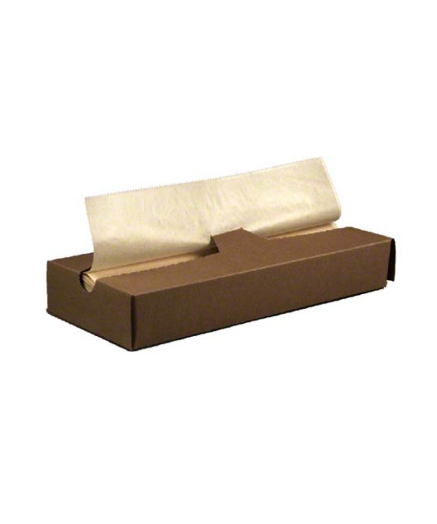 DRY WAXED 15"x10 3/4" PAPER 500 INTERFOLDED KRAFT MICROWAVABLE ECOCRAFT 500 DELICATESSEN SHEETS A DISPENSER BOX - 6000/CASE