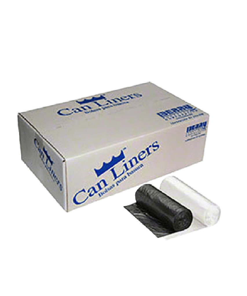 CAN LINER 40"X46" 45 GAL LINEAR LOW DENSITY LLDPE CLEAR 1.5MIL X-HVY TRASH BAG CORELESS ROLL - 100/CASE
