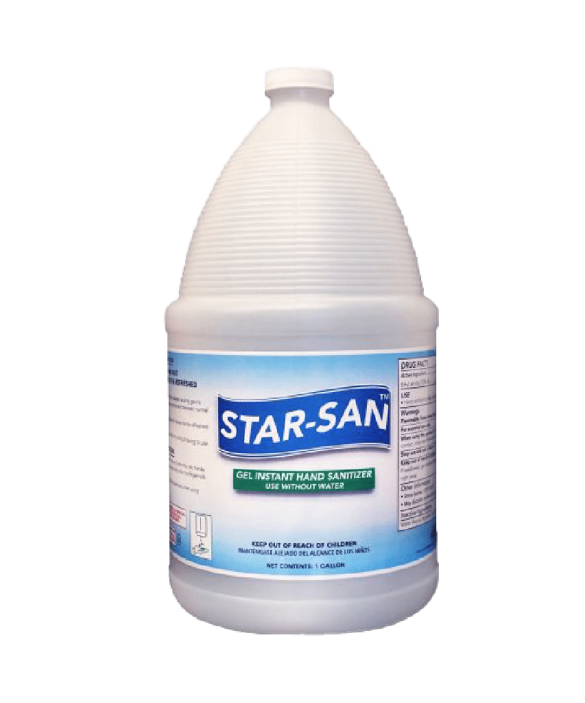 HAND CLEANER SANITIZER GEL 1-GALLON BOTTLE STAR SAN - 4/CASE