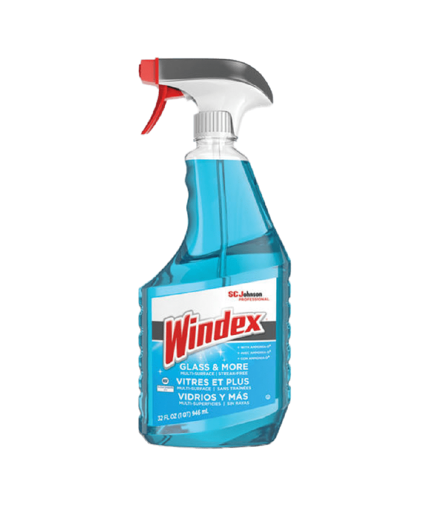 Windex® 32oz GLASS AND MULTISURFACE STREAK-FREE SC Johnson Professional®SPRAY BOTTLE - 8/CASE