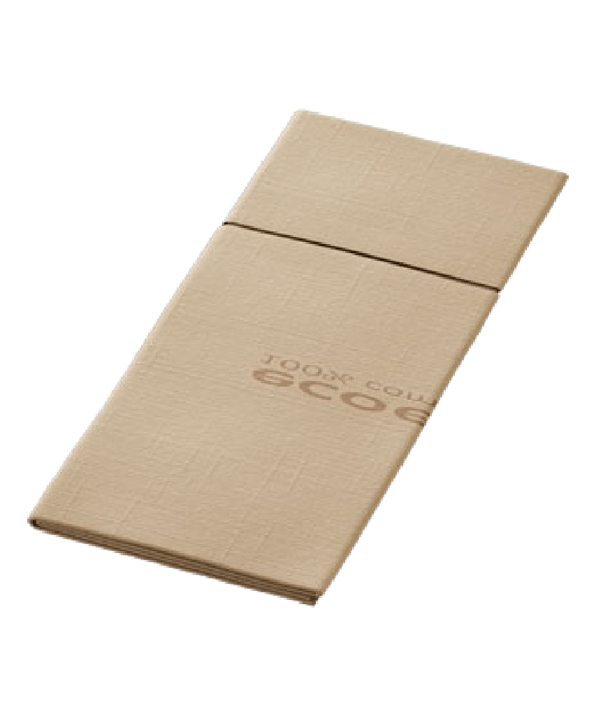 ECO NAPKINS 40x33cm SLIM-FOLD POCKET BROWN Duniletto® - 260/BX