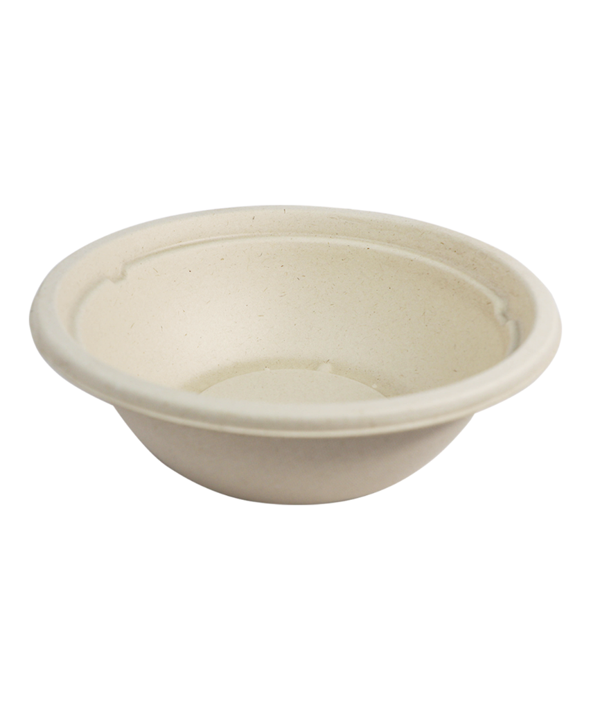 FOOD BOWL 24oz ROUND NATURAL FIBER COMPOSTABLE - 500/CASE