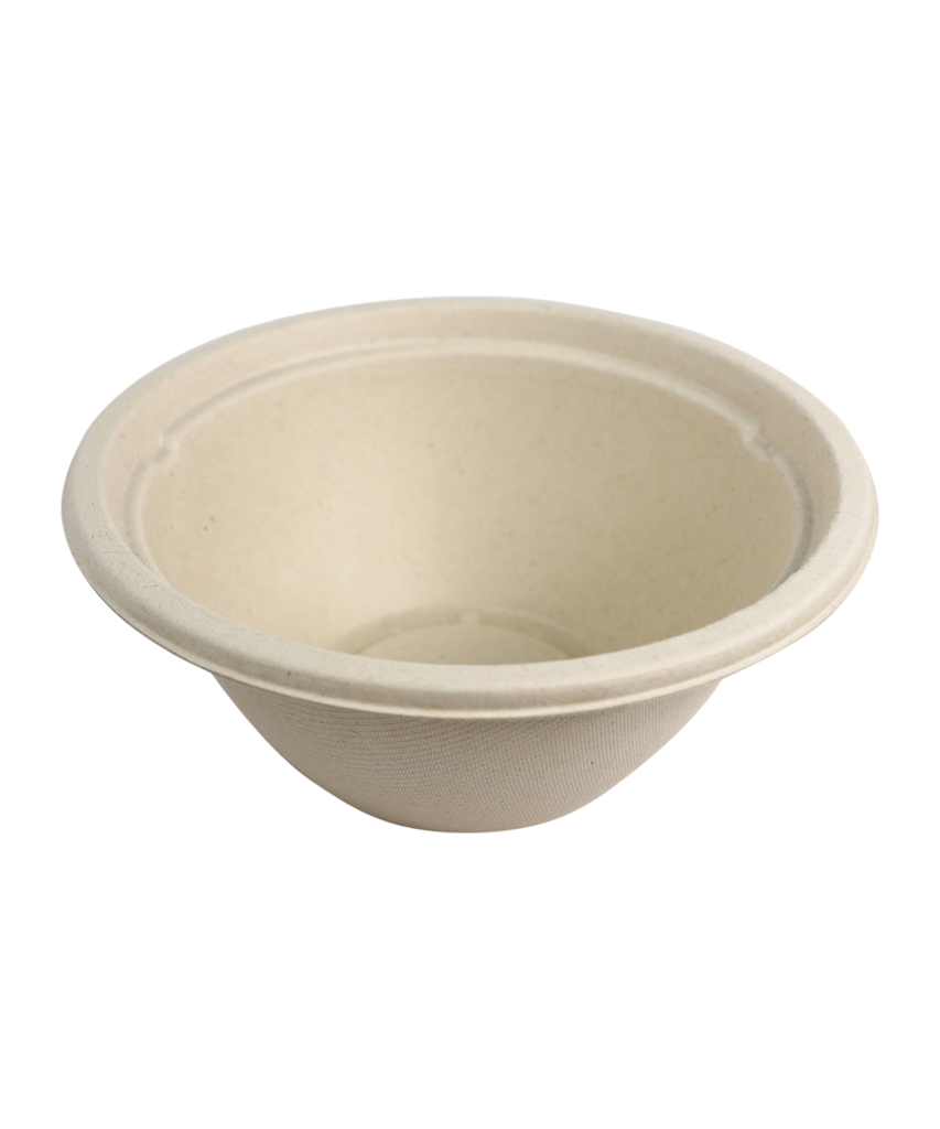 FOOD BOWL 32oz ROUND NATURAL FIBER COMPOSTABLE - 500/CASE