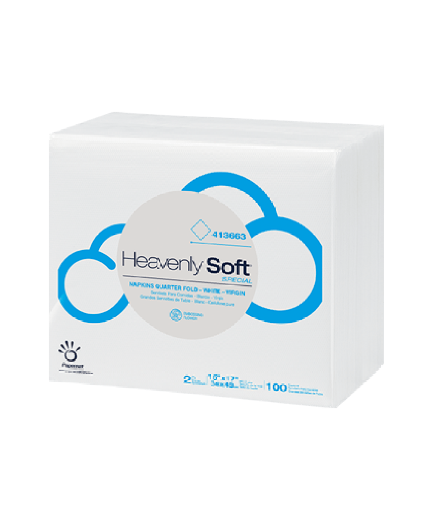 DINNER NAPKIN HEAVENLY SOFT 15x17 2-PLY WHITE - 3000/CASE