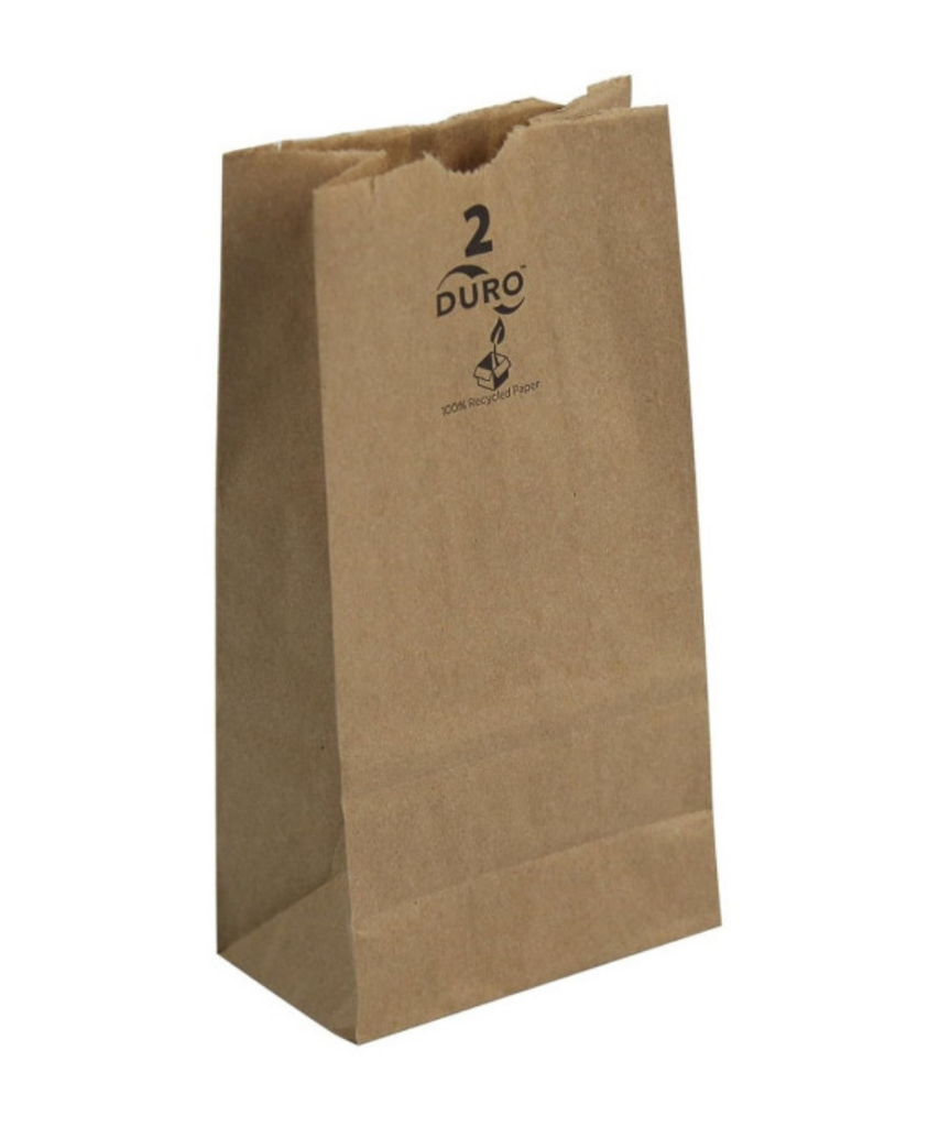 BAG PAPER 2# KRAFT RECYCLABLE - 500/CASE