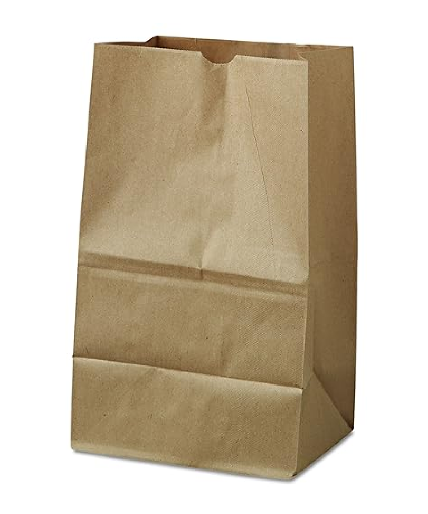 BAG PAPER 20# BROWN RECYCLABLE - 500/CASE