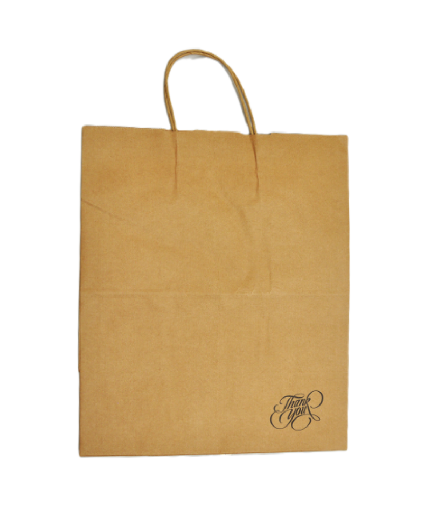 BAG PAPER KRAFT BISTRO-MAX 11.8"X7"X14" w/TWIST HANDLE SPC RECYCLABLE - 250/BOX