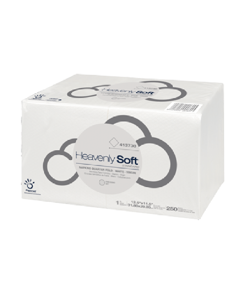 LUNCH NAPKINS 1PLY 12x12.5 WHITE HEAVENLY SOFT STANDARD - 3000/CASE