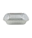 FOOD PAN 1 1/2lb OBLONG ALUMINUM TAKE-OUT RECYCLABLE - 500/CASE