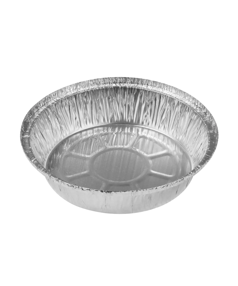 FOOD CONTAINER 7" ROUND ALUMINUM TAKE-OUT PAN PREMIUM - 500/CASE