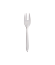 FORK MEDIUM WEIGHT PLASTIC WHITE DINNERWARE CUTLERY - 1000/CASE
