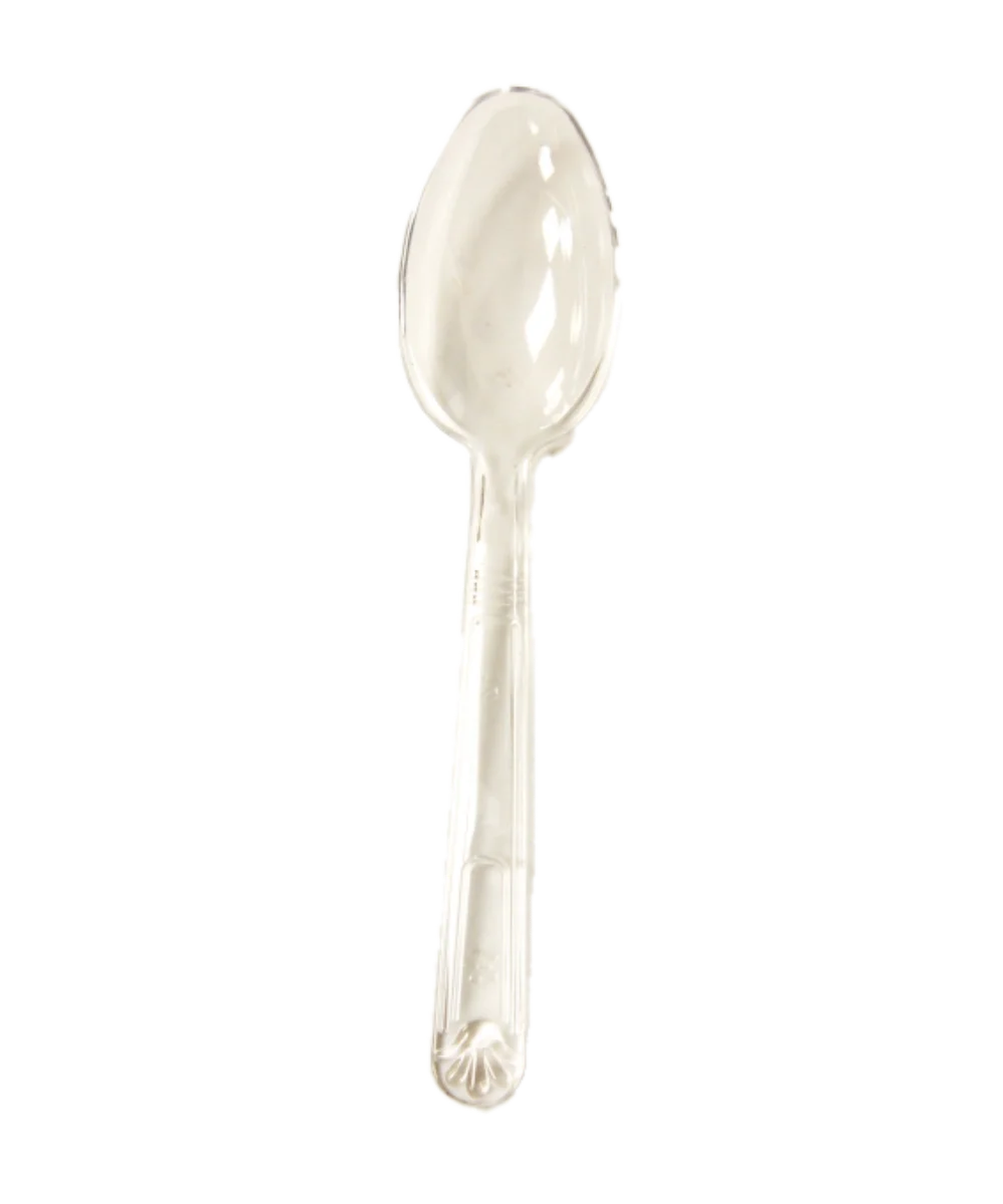 SPOON CLEAR PLASTIC EXTRA HEAVY WEIGHT CUTLERY - 1000/CASE