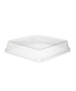 CONTAINER LID WorldView™ SHALLOW CLEAR PLA COMPOSTABLE FOR 8" SUGARCANE BASE - 200/CASE