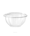 FOOD BOWL AND SWIRL LID COMBO 32oz 7" ROUND CLEAR PLASTIC - 150/CASE