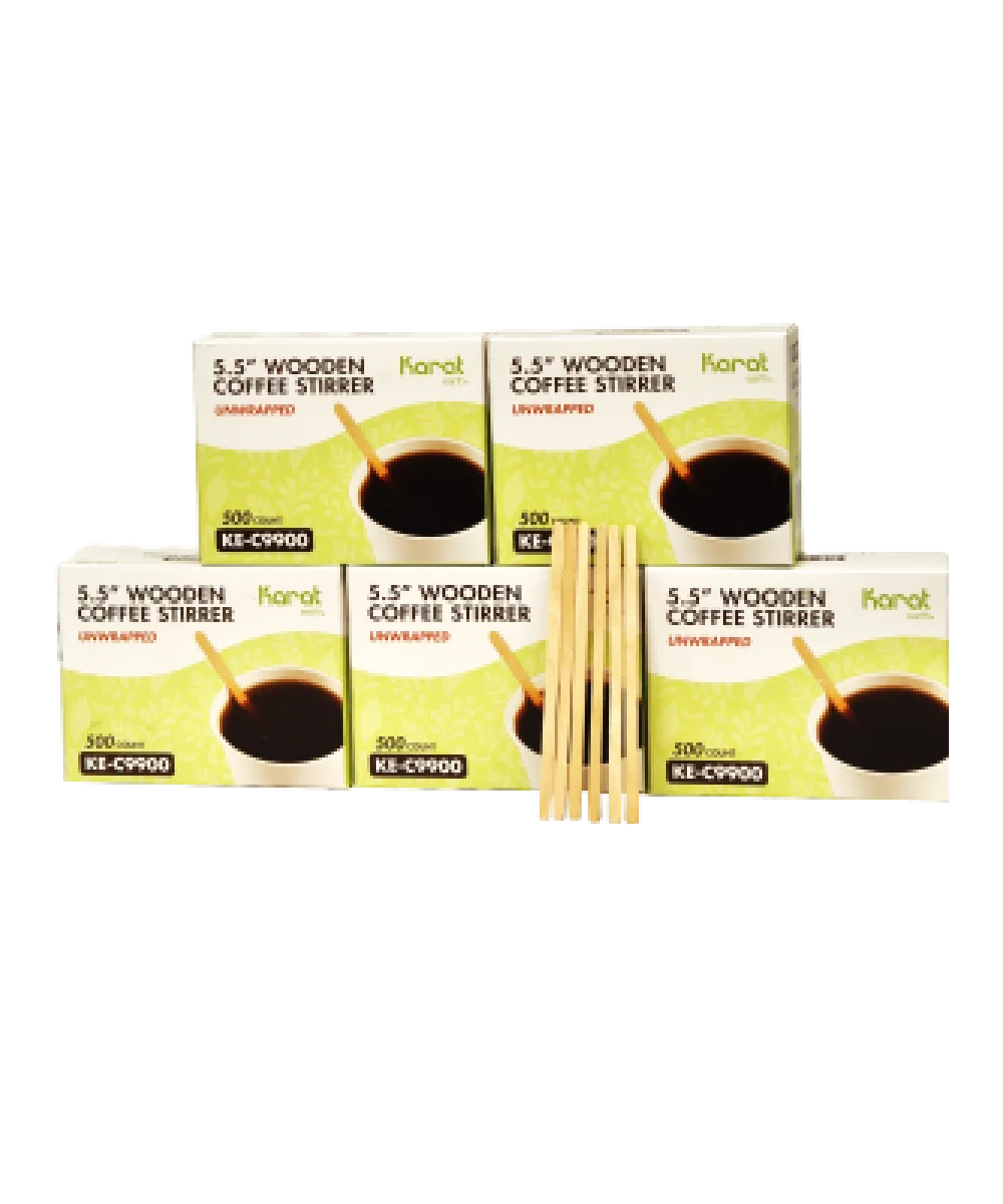 STIRRER  5.5" NATURAL WOOD - 5000/CASE