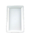 FOOD CATERING TRAY 10"X14" RECTANGULAR WHITE PLASTIC  - 25/CASE