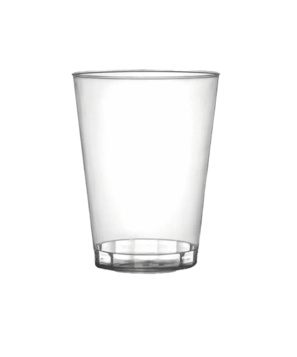 14oz Plastic Clear Round Tumblers - 500/Case