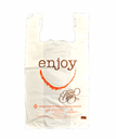 BAG PLASTIC 17 MIC WHITE 10"X5"X18" PRINT "ENJOY" - 1000/CASE