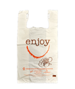 BAG PLASTIC WHITE 12"X7"X23" 22 MIC PRINT "ENJOY" - 500/CASE