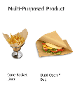 BAG PAPER 7"x6.75" GREASE RESISTANT EcoCraft® Dubl Open® RECYCLABLE - 2000/CASE
