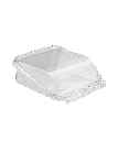 CLAMSHELL 21.5oz CLEAR PLASTIC 1-COMPARTMENT HINGE LID FOR WRAP WITH PANORAMIC VIEWING WINDOW TAMPER EVIDENT & TAMPER RESISTANT - 252/CASE