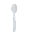 TEASPOON 6.5" EXTRA HEAVY WEIGHT WHITE PLASTIC / DISPOSABLE CUTLERY - 1000/CASE