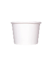 CONTAINER 8oz WHITE PAPER ROUND 95mm Karat COMPOSTABLE - 1000/CASE