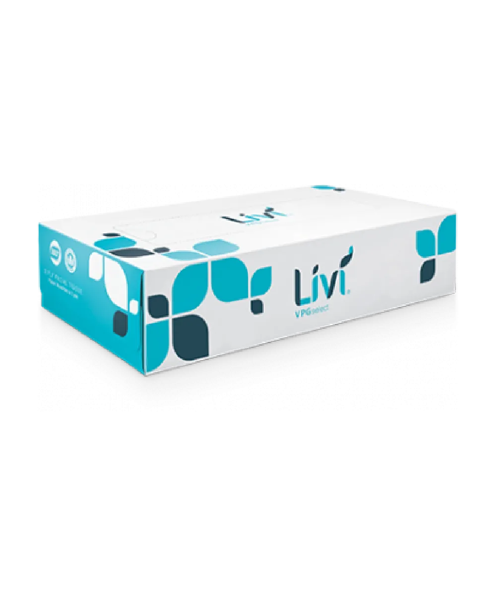 FACIAL TISSUE 8.37"x8.07" PAPER WHITE EMBOSSED 2-P 100 SHEETS BOX - 3000/CASE