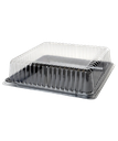 TRAY LID DOME PLASTIC 18" SQUARE CLEAR CATERWARE PLATTER PLEASERS - 40/CASE