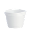 FOOD CATERING CUP 4oz EPS FOAM ROUND SQUAT WHITE - 1000/CASE