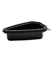 CAKE CONTAINER 10" WEDGE BASE TRIANGLE BLACK PET - 300/CASE