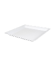 CATERING TRAY 18"X18" PLASTIC WHITE SQUARE SERVING PLATTER - 20/CASE