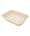CLEAR LID RECTANGLE FOR 9"x6" 30oz PULP CONTAINER - 300/CASE