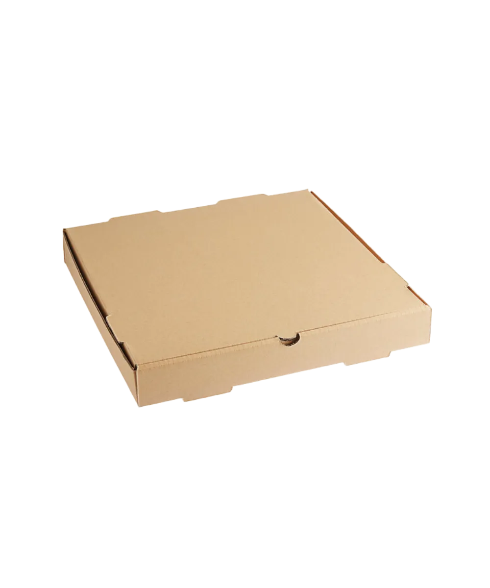 PIZZA BOX B-FLUTE 12"x12" BROWN PLAIN - 50/PK