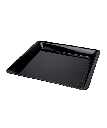 CATERING TRAY 18"X18" PLASTIC BLACK SQUARE SERVING PLATTER - 20/CASE
