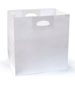 BAG PAPER 40# DIE CUT PLAIN WHITE 11"X6"X11" RECYCLABLE - 500/CASE