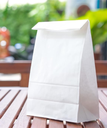 BAG PAPER 6# WHITE 6''x3 5/8"x11 RECYCLABLE - 500/CASE