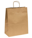 BAG PAPER BROWN 13.2"X6.9"X16.7" WITH TWIST HANDLE RECYCLABLE - 250/CASE