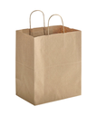 BAG PAPER KRAFT BISTRO GSM 110 11.8"X7"X10 w TWIST HANDLE RECYCLABLE - 250/BOX